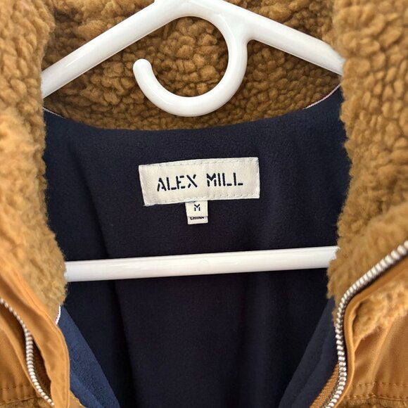 Alex Mill Deep Pile Fleece Sherpa Jacket Tan | Mens Medium - Picture 3 of 3